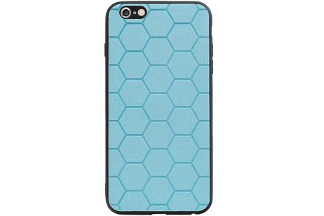 Hexagon Hard Case - Telefoonhoesje - Backcover Hoesje - achterkant hoesje - Geschikt voor iPhone 6 Plus / iPhone 6s Plus - Blauw