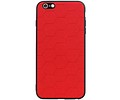 Hexagon Hard Case - Telefoonhoesje - Backcover Hoesje - achterkant hoesje - Geschikt voor iPhone 6 Plus / iPhone 6s Plus - Rood