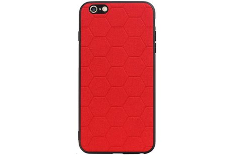 Hexagon Hard Case - Telefoonhoesje - Backcover Hoesje - achterkant hoesje - Geschikt voor iPhone 6 Plus / iPhone 6s Plus - Rood