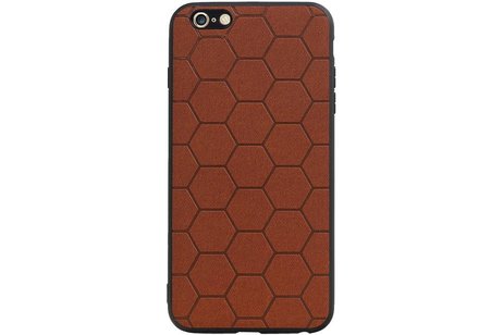 BAOHU Hexagon Hard Case - Telefoonhoesje - Backcover Hoesje - achterkant hoesje - Geschikt voor iPhone 6 Plus / iPhone 6s Plus - Bruin