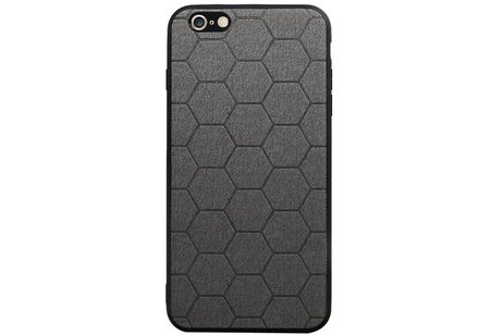 Hexagon Hard Case - Telefoonhoesje - Backcover Hoesje - achterkant hoesje - Geschikt voor iPhone 6 Plus / iPhone 6s Plus - Grijs