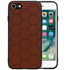 Hexagon Hard Case iPhone SE / iPhone 8 / iPhone 7 Bruin