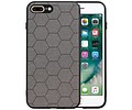 BAOHU Hexagon Hard Case - Telefoonhoesje - Backcover Hoesje - achterkant hoesje - Geschikt voor iPhone 8 Plus / iPhone 7 Plus - Grijs