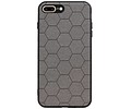 BAOHU Hexagon Hard Case - Telefoonhoesje - Backcover Hoesje - achterkant hoesje - Geschikt voor iPhone 8 Plus / iPhone 7 Plus - Grijs