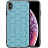 BAOHU Hexagon Hard Case iPhone XS Max Blauw