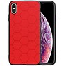 BAOHU Hexagon Hard Case iPhone XS Max Rood