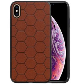 Hexagon Hard Case iPhone XS Max Bruin