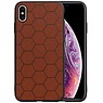 BAOHU Hexagon Hard Case iPhone XS Max Bruin