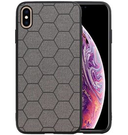 BAOHU Hexagon Hard Case iPhone XS Max Grijs