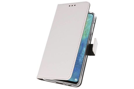 Booktype Telefoonhoesjes - Bookcase Hoesje - Wallet Case -  Geschikt voor Huawei Mate 20 X - Wit