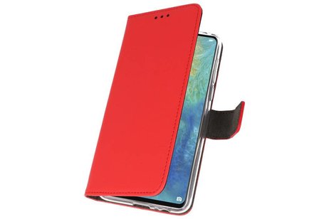 Booktype Telefoonhoesjes - Bookcase Hoesje - Wallet Case -  Geschikt voor Huawei Mate 20 X - Rood