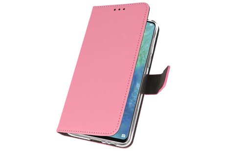 Booktype Telefoonhoesjes - Bookcase Hoesje - Wallet Case -  Geschikt voor Huawei Mate 20 X - Roze