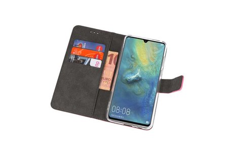 BAOHU Booktype Telefoonhoesjes - Bookcase Hoesje - Wallet Case -  Geschikt voor Huawei Mate 20 X - Roze