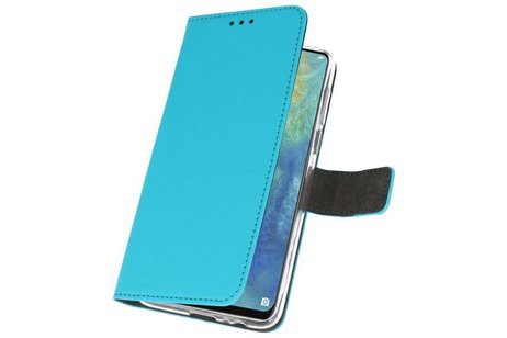 Booktype Telefoonhoesjes - Bookcase Hoesje - Wallet Case -  Geschikt voor Huawei Mate 20 X - Blauw