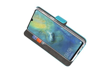 Booktype Telefoonhoesjes - Bookcase Hoesje - Wallet Case -  Geschikt voor Huawei Mate 20 X - Blauw