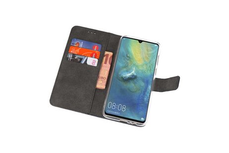 BAOHU Booktype Telefoonhoesjes - Bookcase Hoesje - Wallet Case -  Geschikt voor Huawei Mate 20 X - Navy