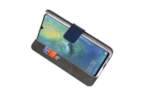 Booktype Telefoonhoesjes - Bookcase Hoesje - Wallet Case -  Geschikt voor Huawei Mate 20 X - Navy