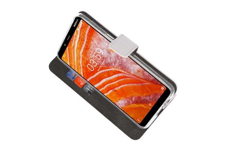 BAOHU Booktype Telefoonhoesjes - Bookcase Hoesje - Wallet Case -  Geschikt voor Nokia 3.1 Plus - Wit
