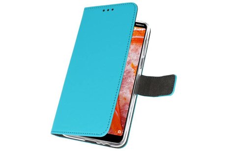 BAOHU Booktype Telefoonhoesjes - Bookcase Hoesje - Wallet Case -  Geschikt voor Nokia 3.1 Plus - Blauw
