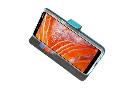 BAOHU Booktype Telefoonhoesjes - Bookcase Hoesje - Wallet Case -  Geschikt voor Nokia 3.1 Plus - Blauw