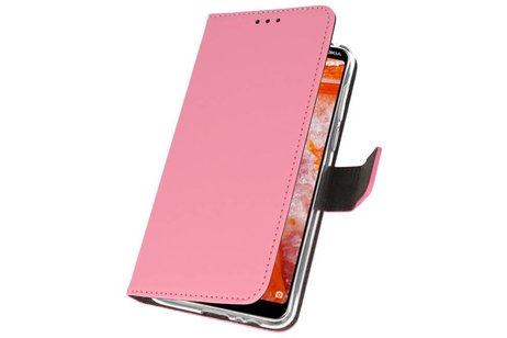 BAOHU Booktype Telefoonhoesjes - Bookcase Hoesje - Wallet Case -  Geschikt voor Nokia 3.1 Plus - Roze