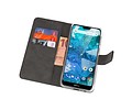 BAOHU Booktype Telefoonhoesjes - Bookcase Hoesje - Wallet Case -  Geschikt voor Nokia 7.1 - Zwart