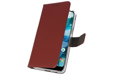 Booktype Telefoonhoesjes - Bookcase Hoesje - Wallet Case -  Geschikt voor Nokia 7.1 - Bruin