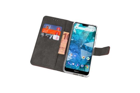 Booktype Telefoonhoesjes - Bookcase Hoesje - Wallet Case -  Geschikt voor Nokia 7.1 - Bruin