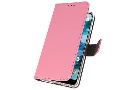 BAOHU Booktype Telefoonhoesjes - Bookcase Hoesje - Wallet Case -  Geschikt voor Nokia 7.1 - Roze
