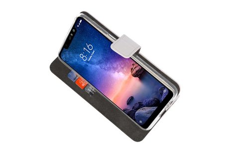 BAOHU Booktype Telefoonhoesjes - Bookcase Hoesje - Wallet Case -  Geschikt voor XiaoMi Redmi Note 6 Pro - Wit