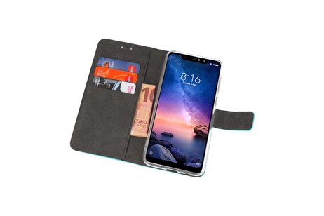 Booktype Telefoonhoesjes - Bookcase Hoesje - Wallet Case -  Geschikt voor XiaoMi Redmi Note 6 Pro - Blauw