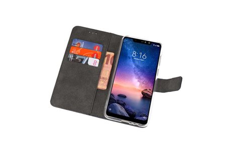 BAOHU Booktype Telefoonhoesjes - Bookcase Hoesje - Wallet Case -  Geschikt voor XiaoMi Redmi Note 6 Pro - Navy