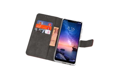 BAOHU Booktype Telefoonhoesjes - Bookcase Hoesje - Wallet Case -  Geschikt voor XiaoMi Redmi Note 6 Pro - Bruin