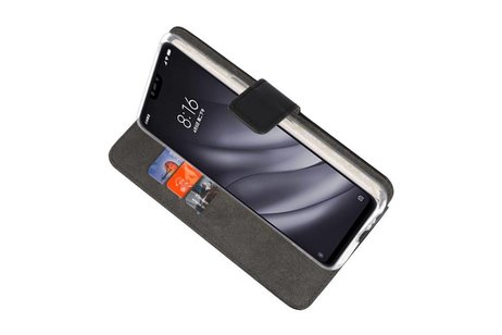 Booktype Telefoonhoesjes - Bookcase Hoesje - Wallet Case -  Geschikt voor XiaoMi Mi 8 Lite - Zwart