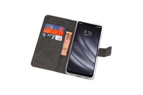 Booktype Telefoonhoesjes - Bookcase Hoesje - Wallet Case -  Geschikt voor XiaoMi Mi 8 Lite - Wit