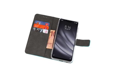 Booktype Telefoonhoesjes - Bookcase Hoesje - Wallet Case -  Geschikt voor XiaoMi Mi 8 Lite - Blauw