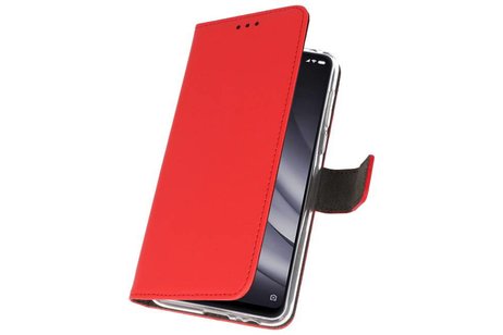 Booktype Telefoonhoesjes - Bookcase Hoesje - Wallet Case -  Geschikt voor XiaoMi Mi 8 Lite - Rood