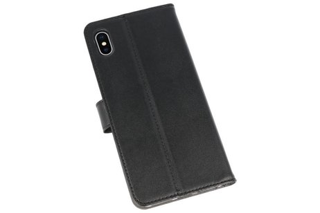 Booktype Telefoonhoesjes - Bookcase Hoesje - Wallet Case -  Geschikt voor iPhone XS - X Zwart