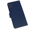 BAOHU Booktype Telefoonhoesjes - Bookcase Hoesje - Wallet Case -  Geschikt voor iPhone XS - X Navy