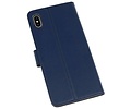 Booktype Telefoonhoesjes - Bookcase Hoesje - Wallet Case -  Geschikt voor iPhone XS - X Navy