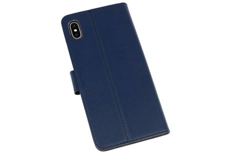 BAOHU Booktype Telefoonhoesjes - Bookcase Hoesje - Wallet Case -  Geschikt voor iPhone XS - X Navy