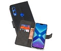 Booktype Telefoonhoesjes - Bookcase Hoesje - Wallet Case -  Geschikt voor Huawei Honor 8X - Zwart