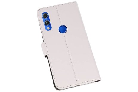 Booktype Telefoonhoesjes - Bookcase Hoesje - Wallet Case -  Geschikt voor Huawei Honor 8X - Wit