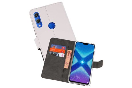 Booktype Telefoonhoesjes - Bookcase Hoesje - Wallet Case -  Geschikt voor Huawei Honor 8X - Wit