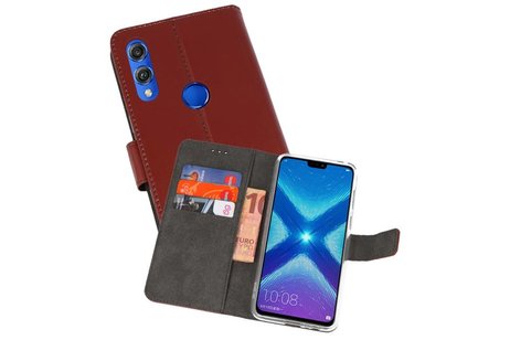 Booktype Telefoonhoesjes - Bookcase Hoesje - Wallet Case -  Geschikt voor Huawei Honor 8X - Bruin