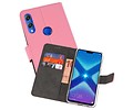 Booktype Telefoonhoesjes - Bookcase Hoesje - Wallet Case -  Geschikt voor Huawei Honor 8X - Roze