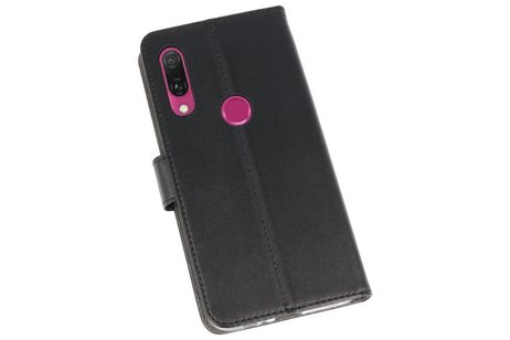 Booktype Telefoonhoesjes - Bookcase Hoesje - Wallet Case -  Geschikt voor Huawei Y9 2019 - Zwart