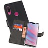 BAOHU Wallet Cases Hoesje Huawei Y9 2019 Zwart