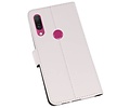 Booktype Telefoonhoesjes - Bookcase Hoesje - Wallet Case -  Geschikt voor Huawei Y9 2019 - Wit