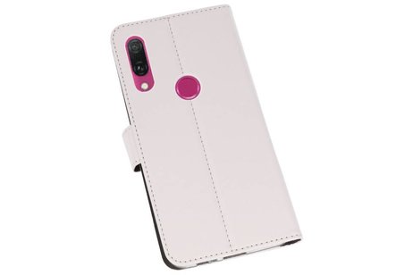 Booktype Telefoonhoesjes - Bookcase Hoesje - Wallet Case -  Geschikt voor Huawei Y9 2019 - Wit